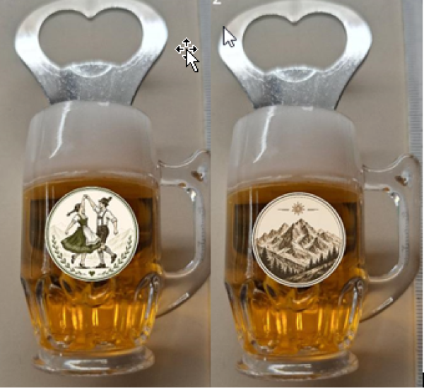 Magnet Bierkrug mit Öffner